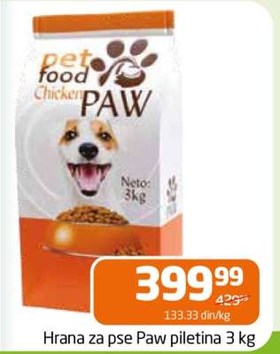Hrana za pse Paw piletina 3 kg