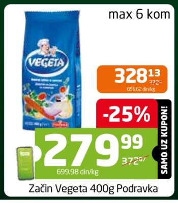 Začin Vegeta 400g, Podravka