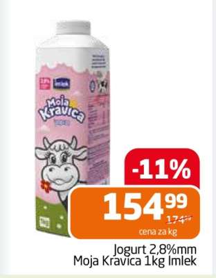 Jogurt 2,8%mm Moja Kravica 1kg Imlek