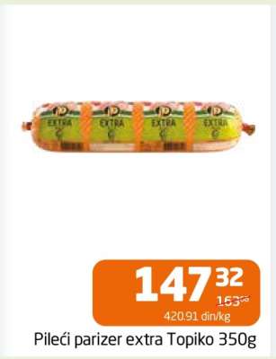 Pileći parizer extra Topiko 350g