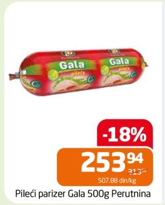 Pileći parizer Gala 500g Perutnina