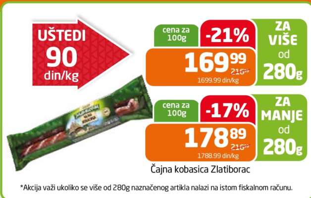 Cajna kobasica Zlatiborac