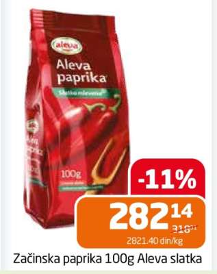 Začinska paprika 100g Aleva slatka