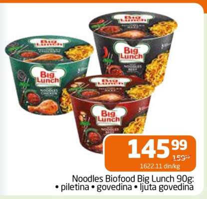 Noodles Biofood Big Lunch 90g