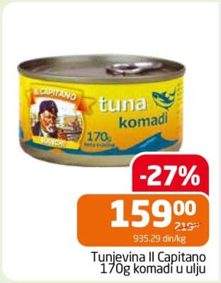 Tunjevina Il Capitano 170g komadi u ulju