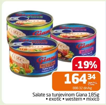 Salate sa tunjevinom Giana 185g