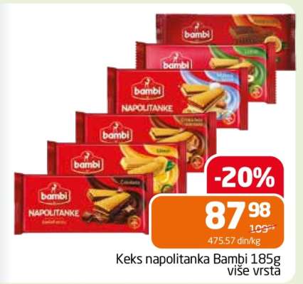 Keks napolitanka Bambi 185g