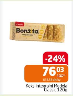 Keks integralni Medela Classic 120g