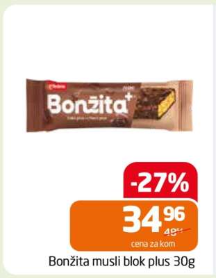 Bonžita musli blok plus 30g