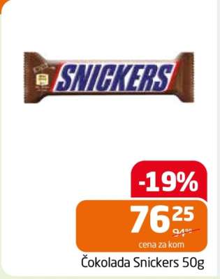 Čokolada Snickers 50g