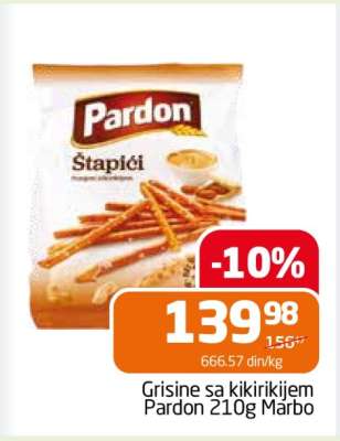 Grisine sa kikirikijem Pardon 210g Marbo