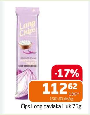 Čips Long pavlaka i luk 75g