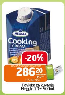 Pavlaka za kuvanje Meggle 10% 500ml