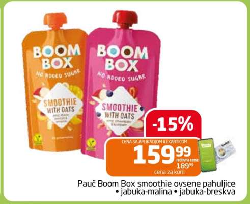 Pauč Boom Box smoothie ovsene pahuljice