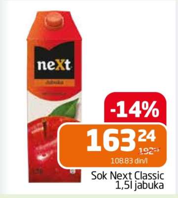 Sok Next Classic 1,5l jabuka