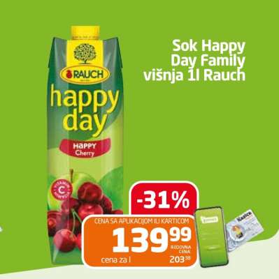 Sok Happy Day Family višnja 1l Rauch
