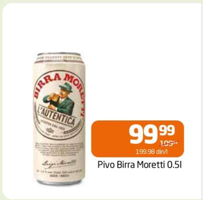 Pivo Birra Moretti 0.5l