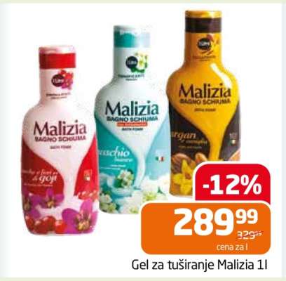 Gel za tuširanje Malizia 1l