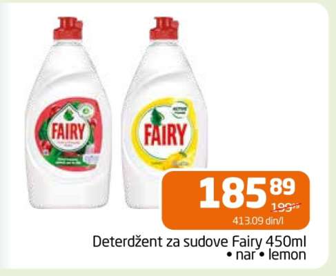 Deterdžent za sudove Fairy, 450ml