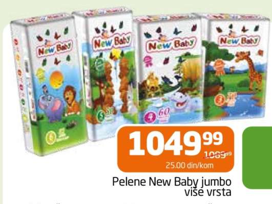 Pelene New Baby jumbo više vrsta