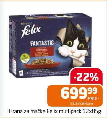 Hrana za mačke Felix multipack 12x85g