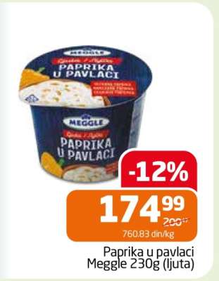 Paprika u pavlaci Meggle 230g (ljuta)