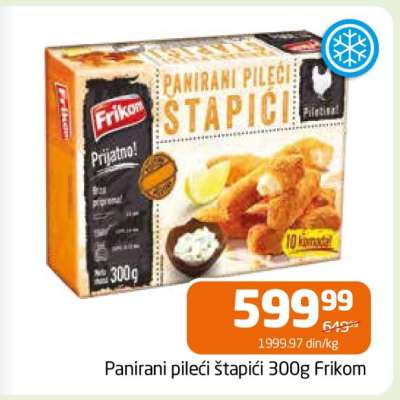 Panirani pileći štapići 300g Frikom