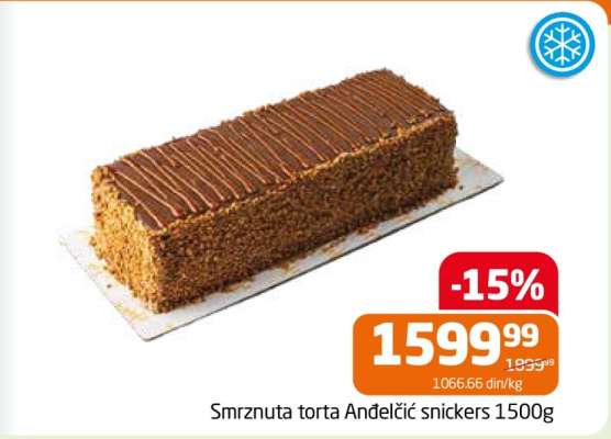 Smrznuta torta Anđelić snickers 1500g