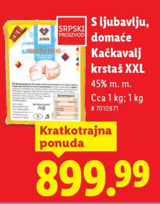 S ljubavlju, domaće Kačkavalj krstaš XXL