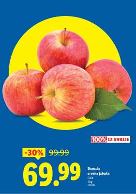 Domaća crvena jabuka Gala