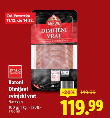 Baroni Dimljeni svinjski vrat