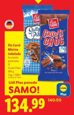 Fin Carré Mlečna čokolada