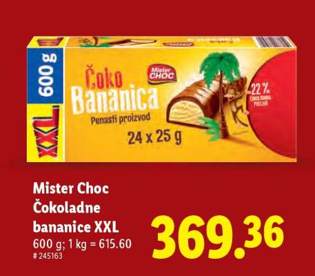 Mister Choc Čokoladne bananice XXL