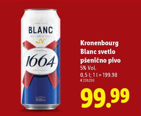 Kronenbourg Blanc světlé pšeničné pivo