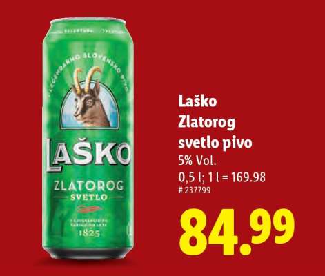Laško Zlatorog svetlo pivo