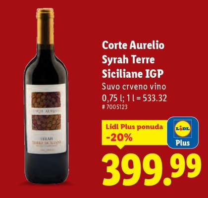 CORTE AURELIO Syrah Terre Siciliane IGP