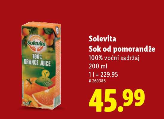 Solevita Sok od pomorandže