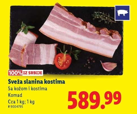Sveža slanina kostima