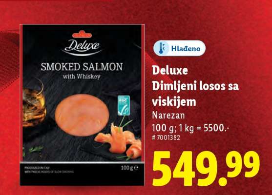 Deluxe Dimljeni losos sa viskijem