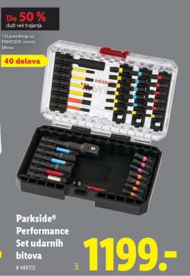 Parkside Performance Set udarnih bitova