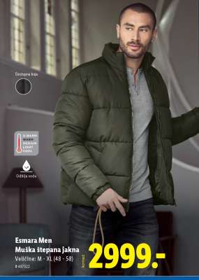 Esmara Men Muška štepana jakna