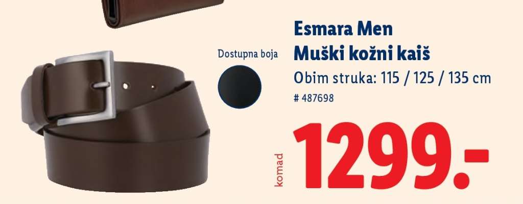 Esmara Men Muški kožni kaiš