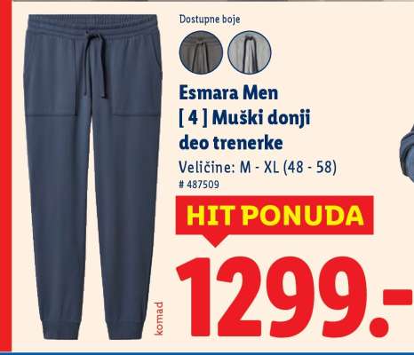 Esmara Men Muški donji deo trenerke