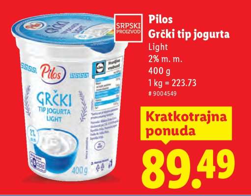 Pilos Grčki tip jogurta