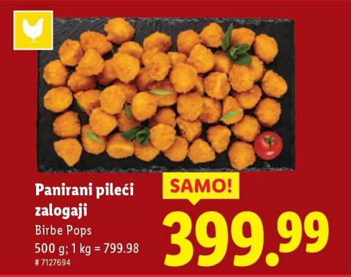 Panirani pileći zalogaji