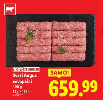 Sveži Angus ćevapčići