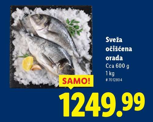 Sveža očišćena orada