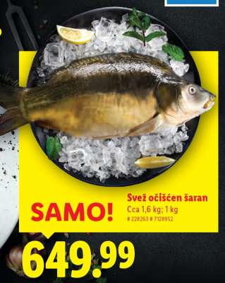 Svež očišćen šaran