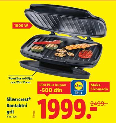 Silvercrest Kontaktni gril