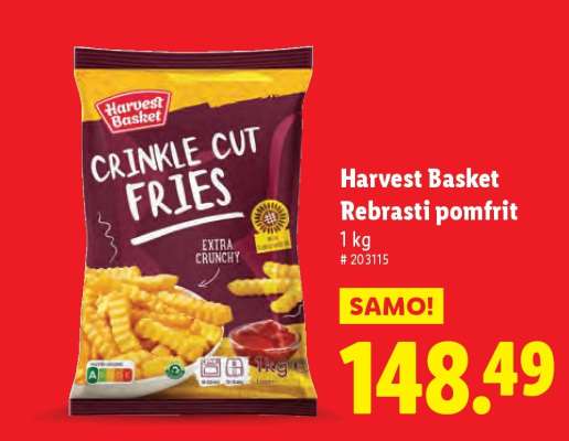 Harvest Basket Rebrasti pomfrit